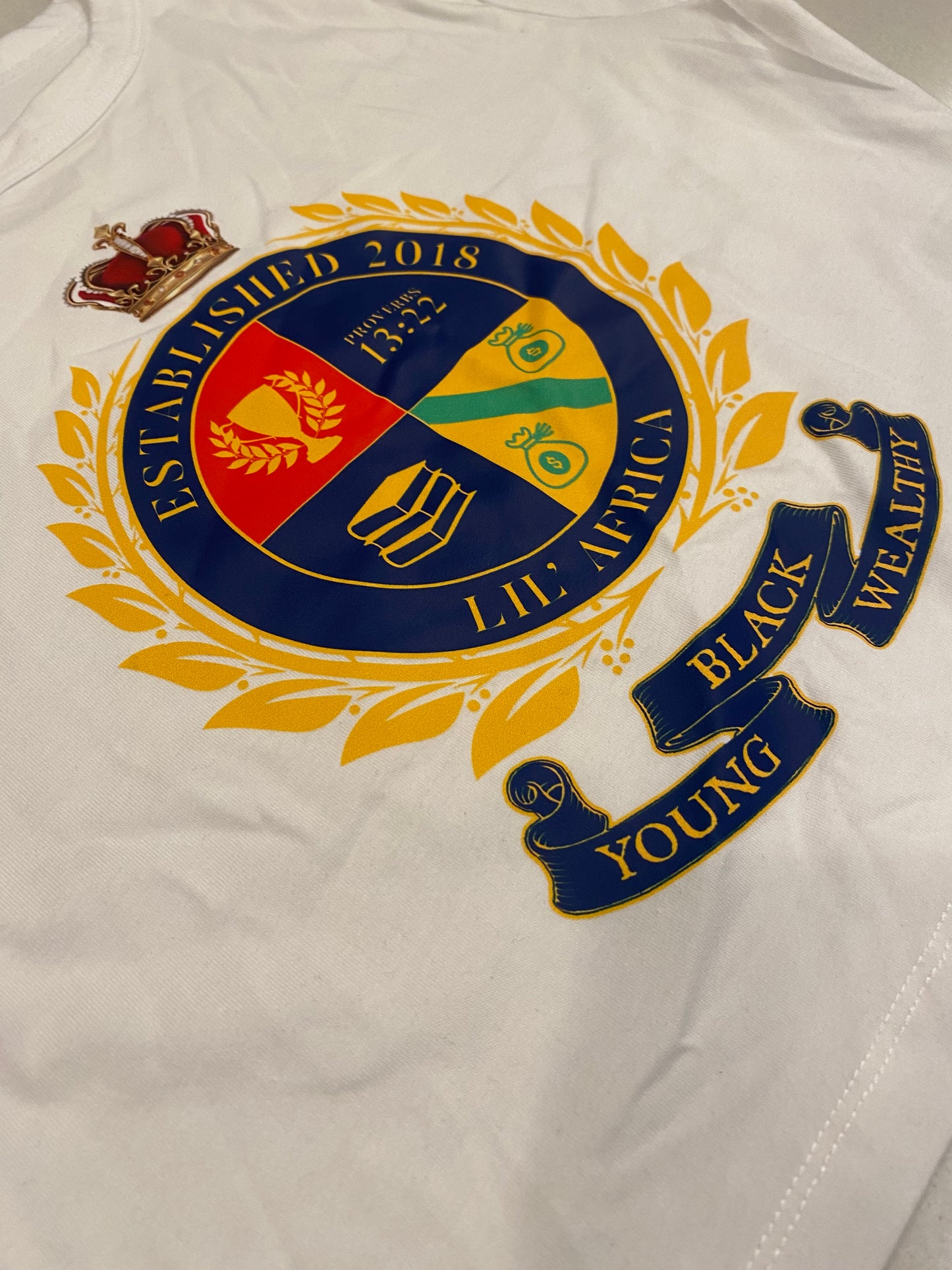 Wealthy Crest V-neck Crop Top T
