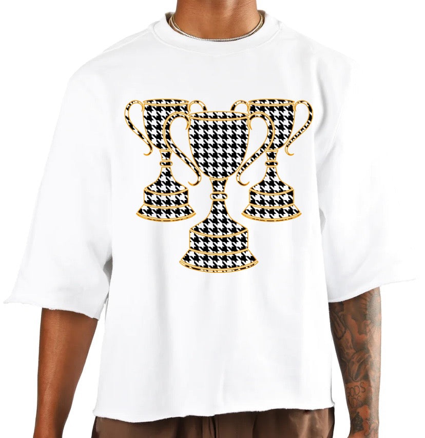 Uppity Houndstooth Cropped Crew Unisex
