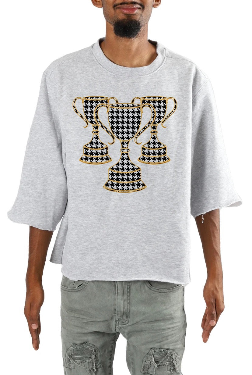Uppity Houndstooth Cropped Crew Unisex