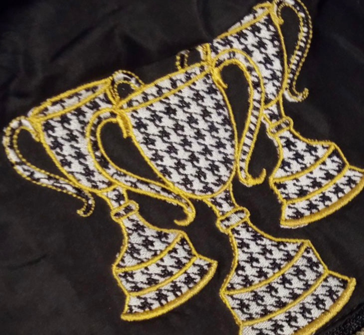 Uppity Cable Houndstooth Trophy Sweater