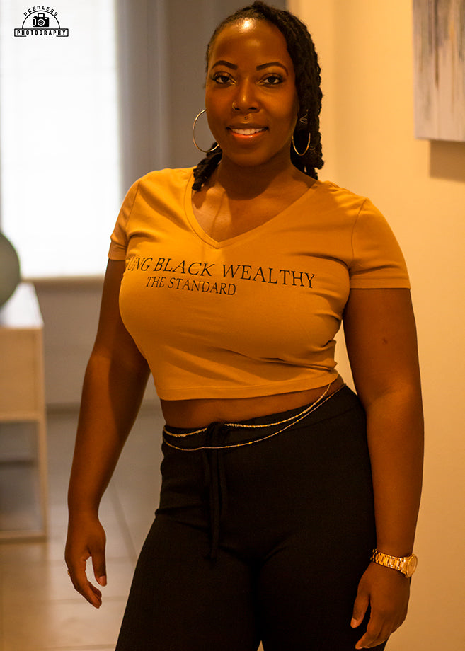 YBW V neck Crop Top