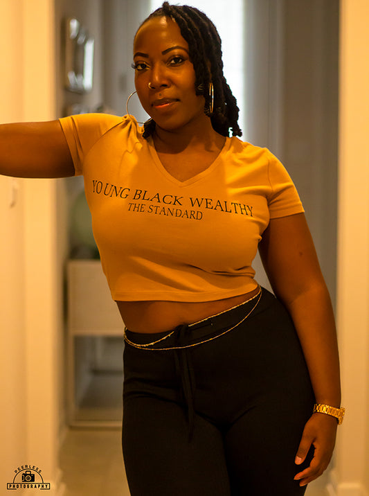 YBW V neck Crop Top